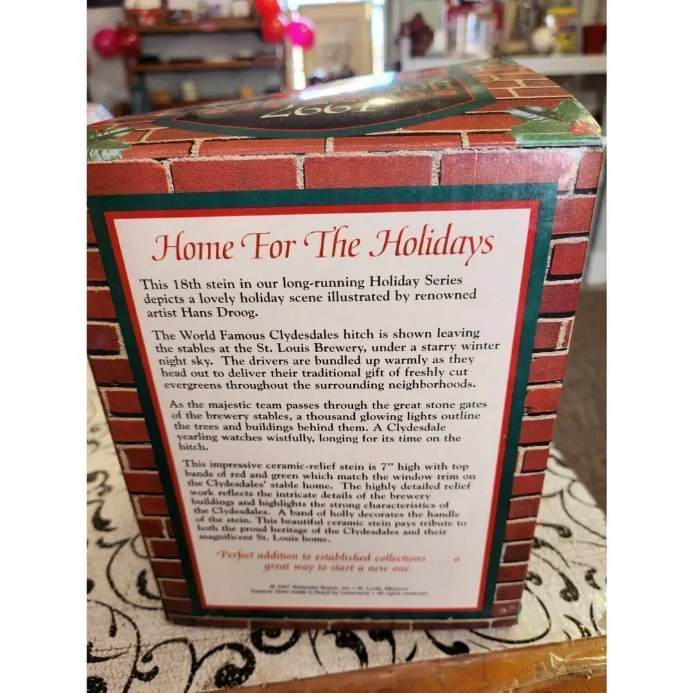 1997 Budweiser Holiday Stein